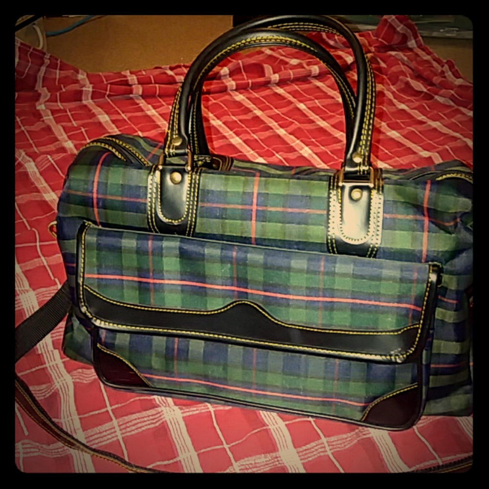 Large Plaid Travel (Carry-on )Bag Weekender